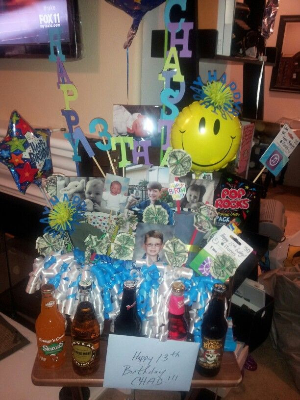 Best ideas about Gift Ideas For 13 Year Old Boy 2019
. Save or Pin Birthday basket for my 13 year old son o Now.