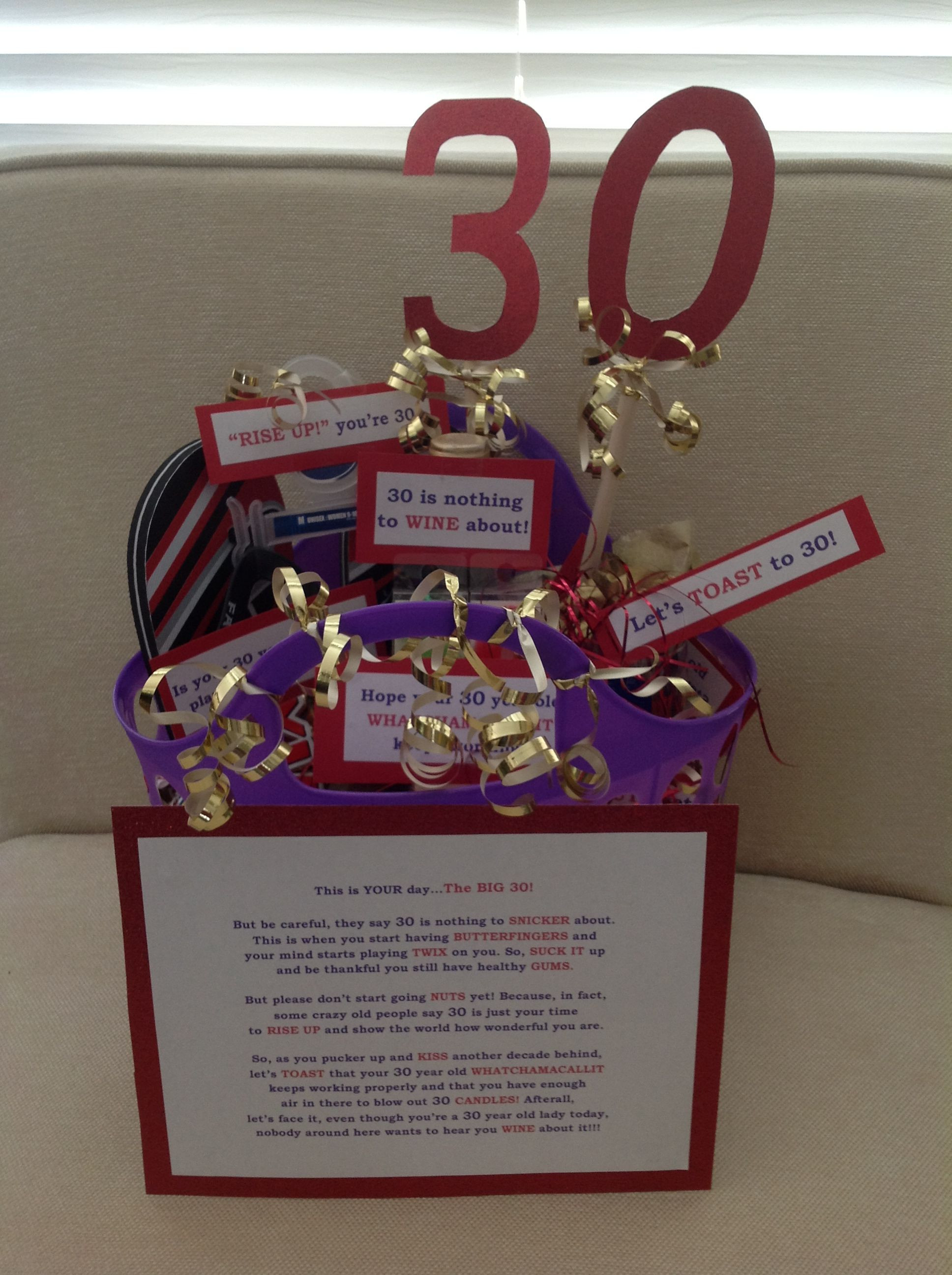 Best ideas about Gift Ideas For 30Th Birthday
. Save or Pin 30th birthday t basket Easy diy and so fun Now.