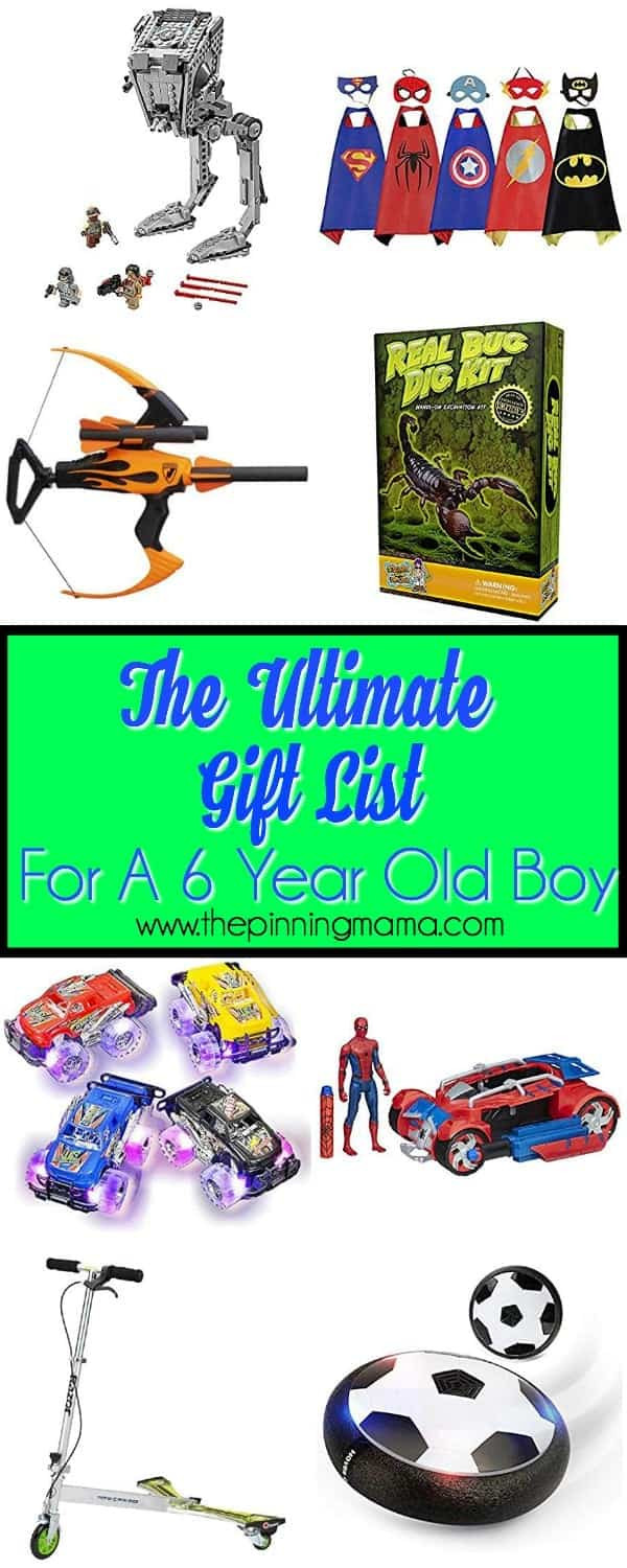 Best ideas about Gift Ideas For 6 Yr Old Boy
. Save or Pin The Ultimate Gift List for a 6 year old Boy • The Pinning Mama Now.