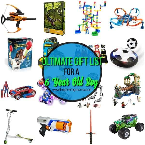 Best ideas about Gift Ideas For 6 Yr Old Boy
. Save or Pin The Ultimate Gift List for a 6 year old Boy • The Pinning Mama Now.