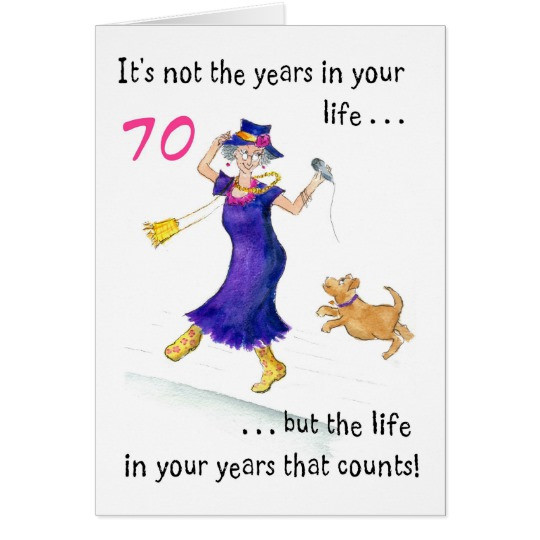 Best ideas about Gift Ideas For 70 Year Old Woman Who Has Everything
. Save or Pin Fun 70th Birthday Card for a Woman Now.