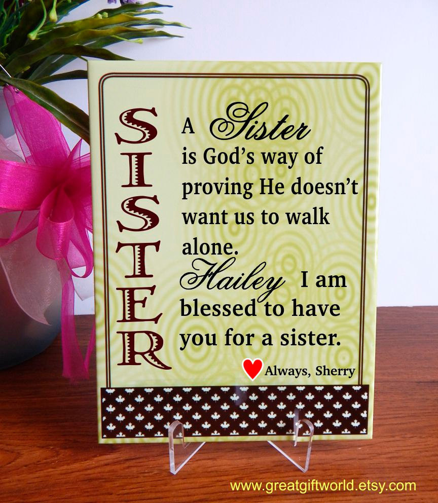 Best ideas about Gift Ideas For A Sister
. Save or Pin Sisters Christmas Gift Custom Sisters Birthday Gift Sisters Now.