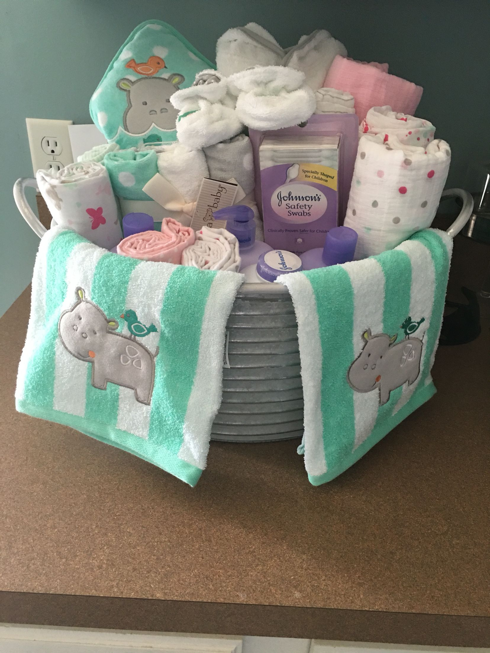 Best ideas about Gift Ideas For Baby Shower
. Save or Pin Baby shower present I made Galvanized bucket with baby Now.