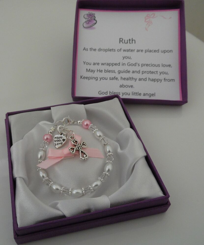 Best ideas about Gift Ideas For Baptism Baby Girl
. Save or Pin Baby Girl Boy christening t personalised bracelet Now.