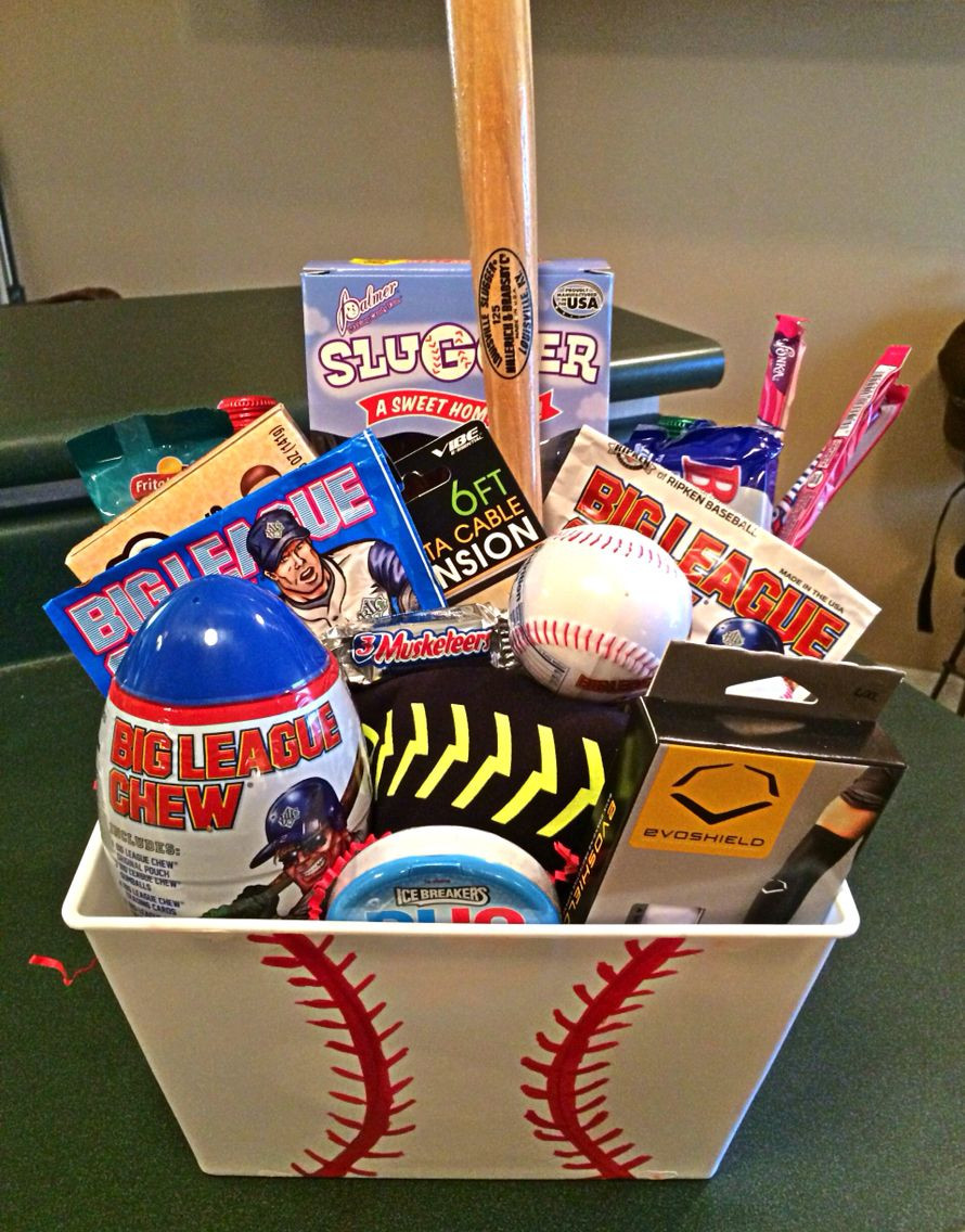 Best ideas about Gift Ideas For Baseball Players
. Save or Pin Baseball themed t basket Baseball Pinterest Now.
