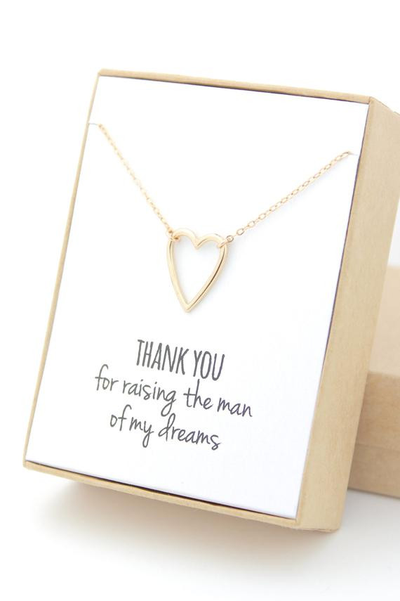 Best ideas about Gift Ideas For Boyfriends Mom
. Save or Pin Gold Heart Necklace Heart Outline Necklace Small Heart Now.