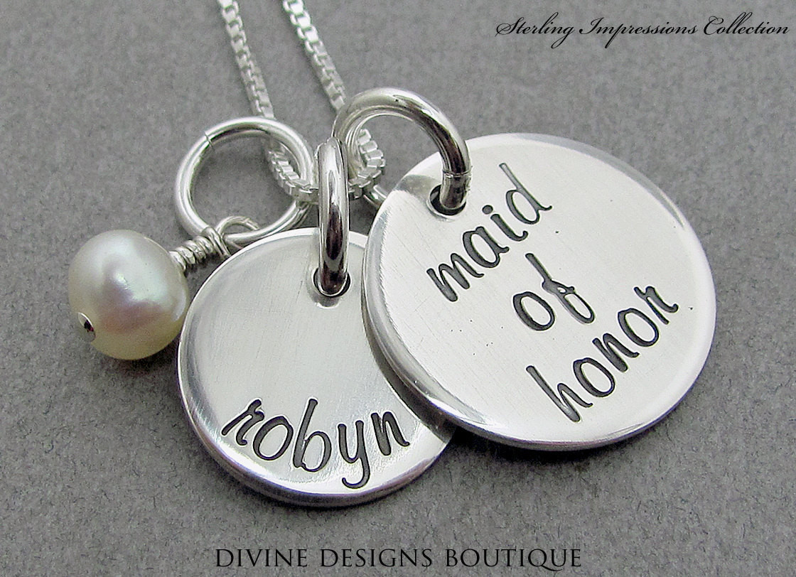 Best ideas about Gift Ideas For Bride From Maid Of Honor
. Save or Pin Maid of Honor Gift Wedding Jewelry by DivineDesignJewelers Now.
