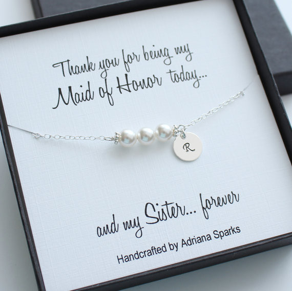 Best ideas about Gift Ideas For Bride From Maid Of Honor
. Save or Pin Personalized Maid Honor Gifts Personalized Pearl Now.