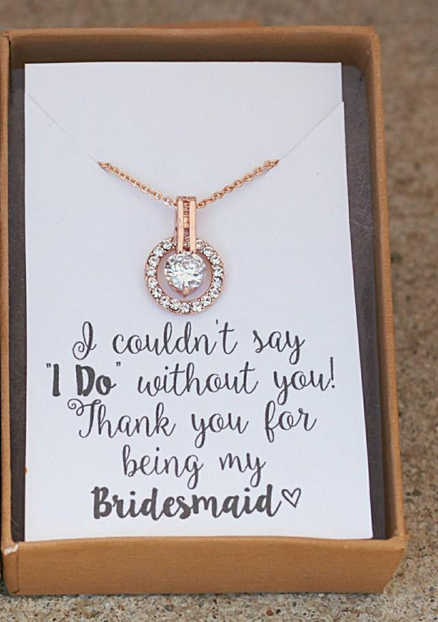 Best ideas about Gift Ideas For Bride From Maid Of Honor
. Save or Pin Bridesmaid Necklace Bridesmaid Gift personalized Wedding Now.