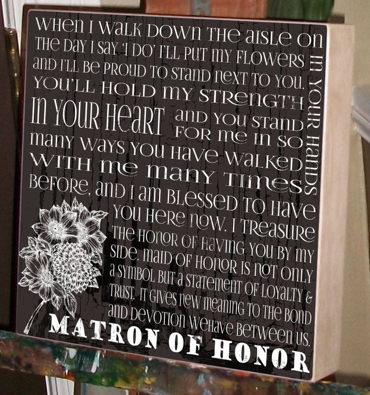 Best ideas about Gift Ideas For Bride From Maid Of Honor
. Save or Pin Maid of honor poem perfect wedding day t for your Now.