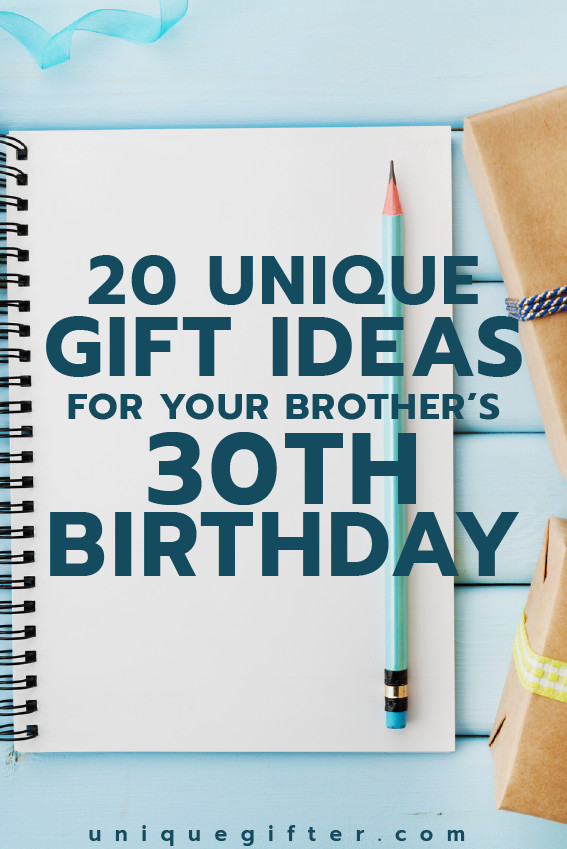 Best ideas about Gift Ideas For Brothers
. Save or Pin 20 Gift Ideas for Your Brother s 30th Birthday Unique Gifter Now.