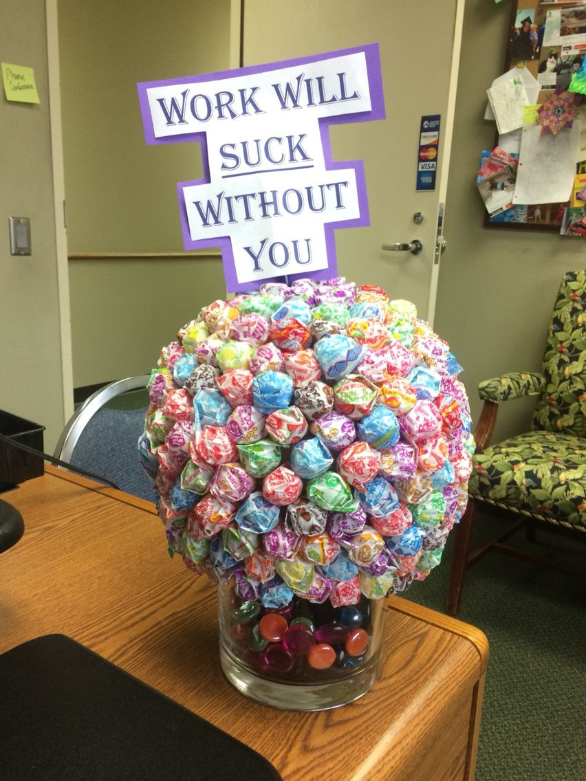 Best ideas about Gift Ideas For Coworker Leaving
. Save or Pin Coworker leaving dum dum bouquet Now.