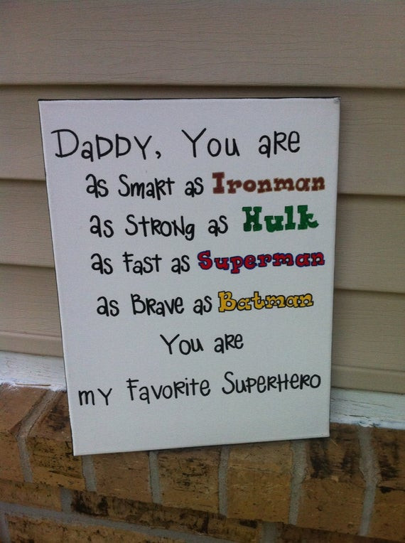 Best ideas about Gift Ideas For Dad From Son
. Save or Pin Daddy is My Superhero Sign by OverwhelmedByLove on Etsy Now.