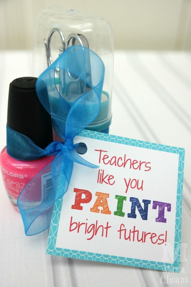 Best ideas about Gift Ideas For Daycare Staff
. Save or Pin Teacher Nail Polish Gift Idea FREE Printable Tag Now.