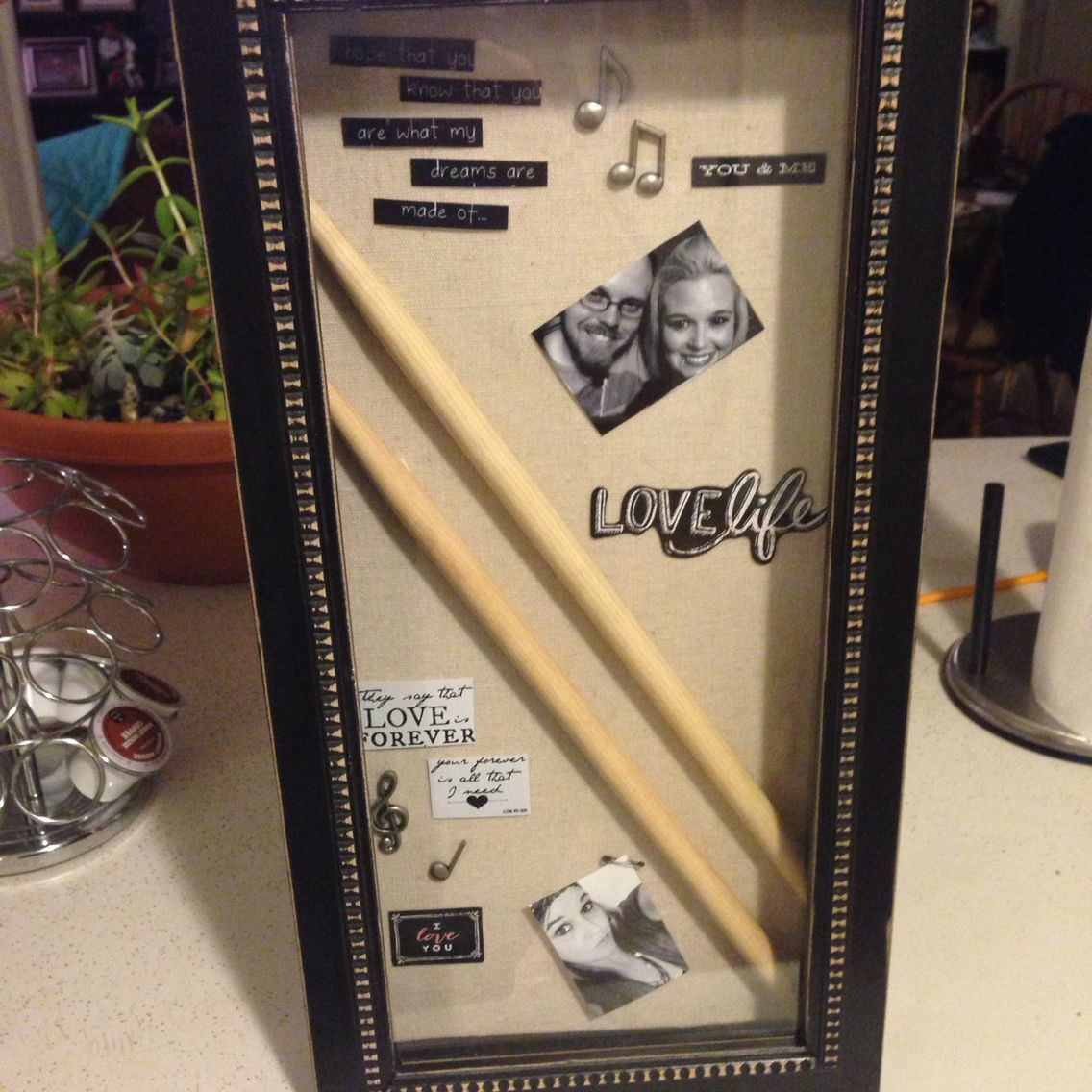Best ideas about Gift Ideas For Drummers
. Save or Pin Drum stick display shadow box I had drum sticks engraved Now.