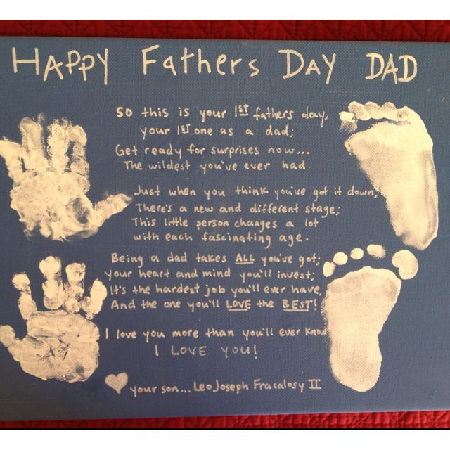 Best ideas about Gift Ideas For First Fathers Day
. Save or Pin Look what Leo made for daddy s 1st fathers day Now.