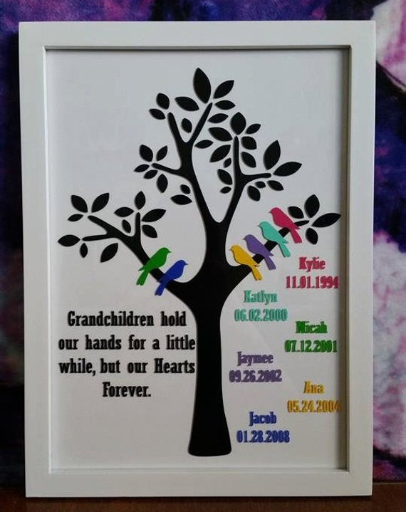 Best ideas about Gift Ideas For Grandmothers
. Save or Pin Grandparent Family Tree Frame 6 Grandchildren Custom Frame Now.