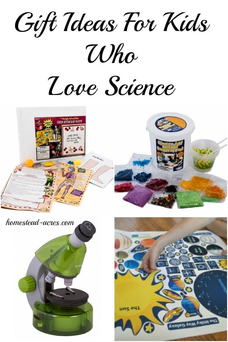 Best ideas about Gift Ideas For Kids
. Save or Pin Gift Ideas For Kids Who Love Science Homestead Acres Now.