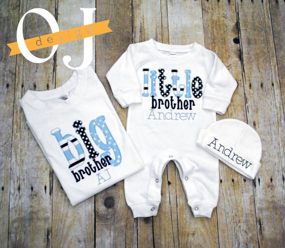 Best ideas about Gift Ideas For Little Brother
. Save or Pin Big Brother Little Brother Personalized Baby Boy Newborn Gift Now.