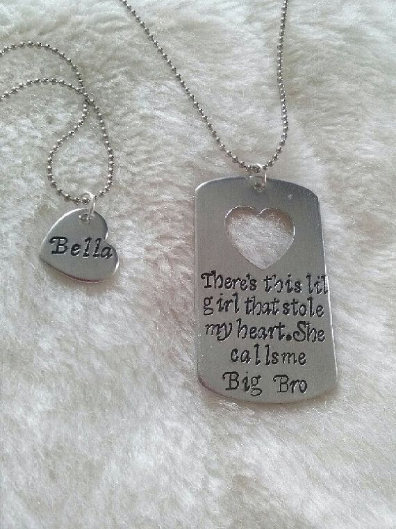 Best ideas about Gift Ideas For Little Brother
. Save or Pin Big Brother Little Sister Gift Hand Stamped Dog Tag Now.