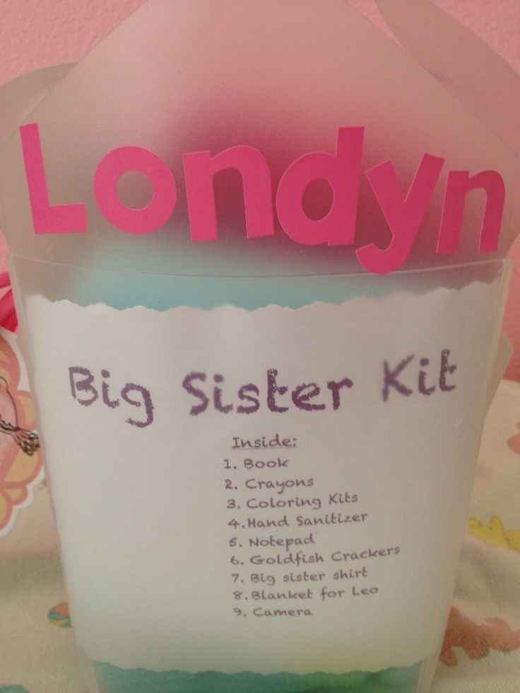 Best ideas about Gift Ideas For Little Sister
. Save or Pin Big Sister Kit baby shower t Cute idea for the big Now.