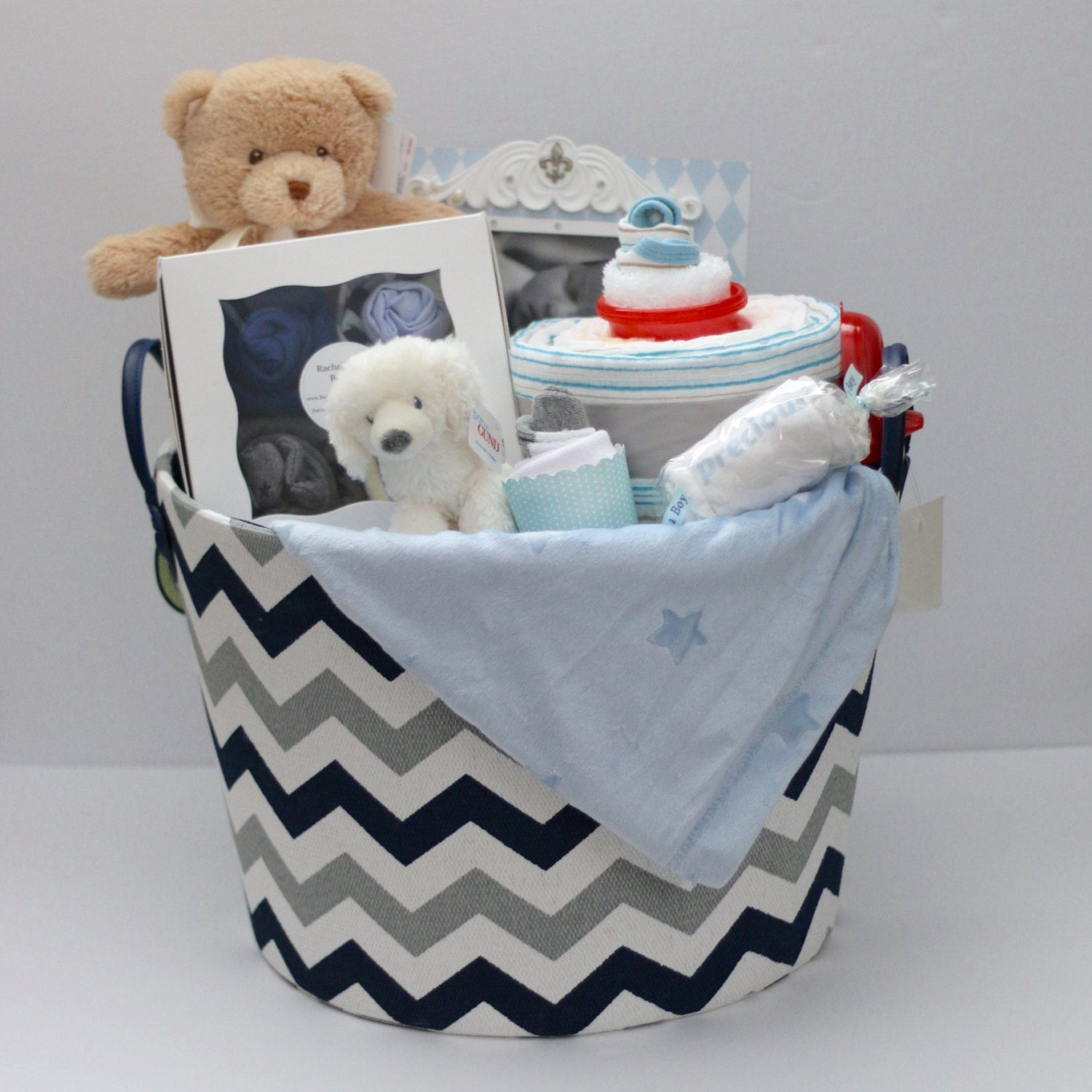 Best ideas about Gift Ideas For Newborn Boy
. Save or Pin Baby Boy Gift Basket Baby Shower Gift Newborn Gift Now.