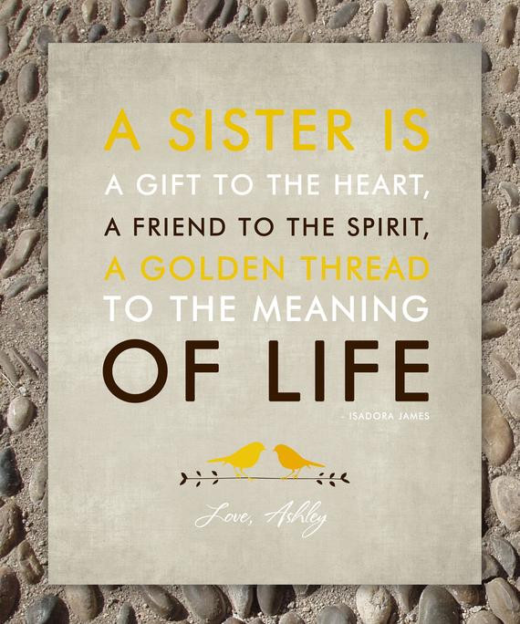 Best ideas about Gift Ideas For Older Sister
. Save or Pin Items similar to SISTERS t print Personalized t Now.