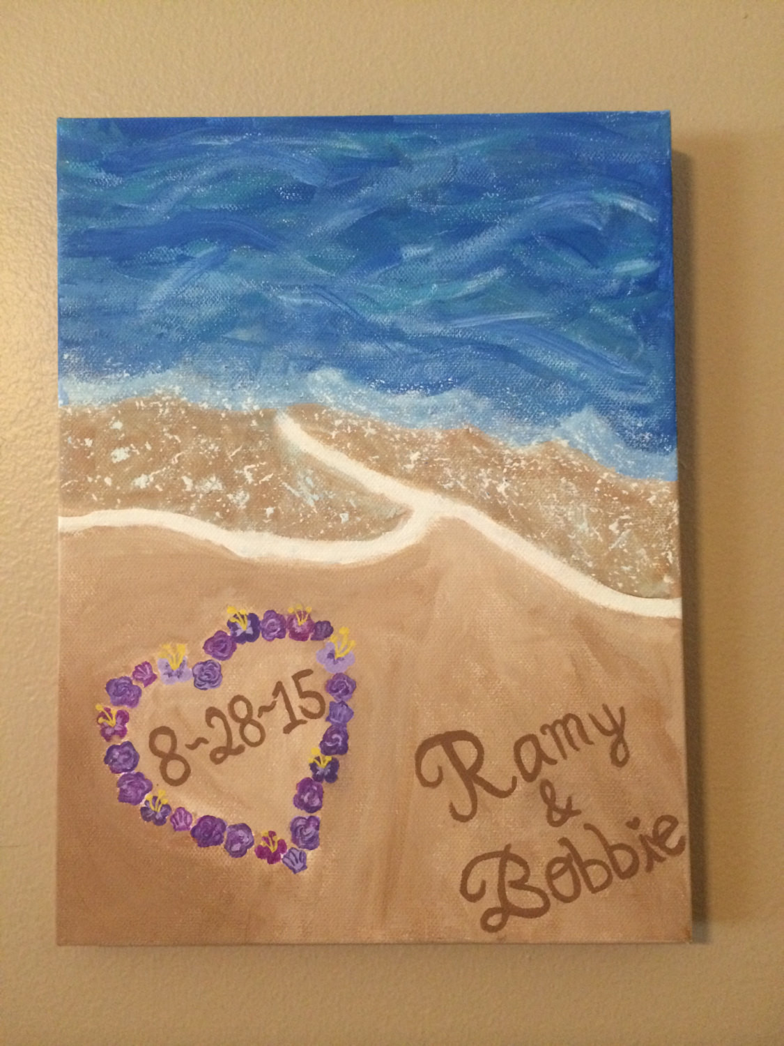 Best ideas about Gift Ideas For Painters
. Save or Pin Custom Beach canvas painting Wedding t Now.