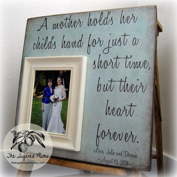 Best ideas about Gift Ideas For Parents Of The Bride
. Save or Pin Mother of the Bride Gift Personalized Picture Frame A Mother Now.