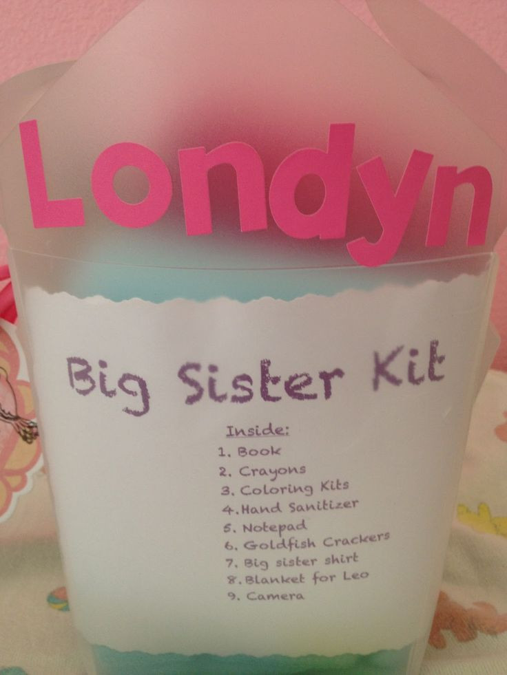 Best ideas about Gift Ideas For Sisters
. Save or Pin Big Sister Kit baby shower t Cute idea for the big Now.
