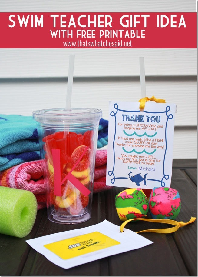 Best ideas about Gift Ideas For Swimmers
. Save or Pin Swim Teacher Gift Idea Today s Creative Life Now.