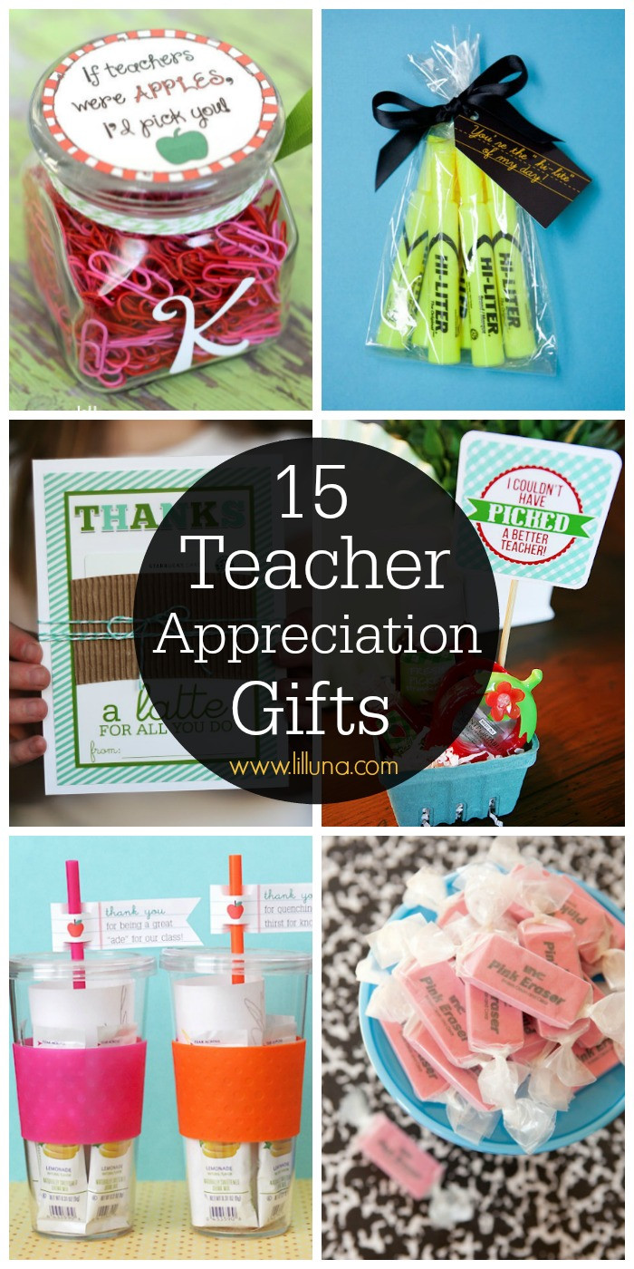 Best ideas about Gift Ideas For Teachers
. Save or Pin 20 Teacher Appreciation Gifts Lil Luna Now.