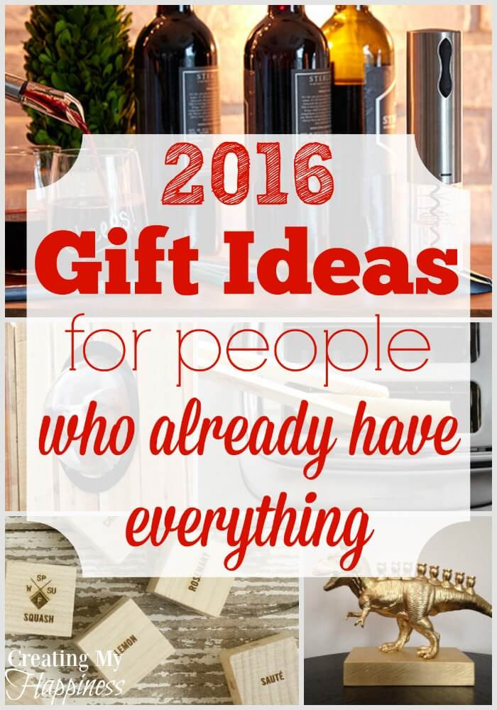 Best ideas about Gift Ideas For The Person Who Has Everything
. Save or Pin Gift Ideas for People Who Already Have Everything 2016 Now.