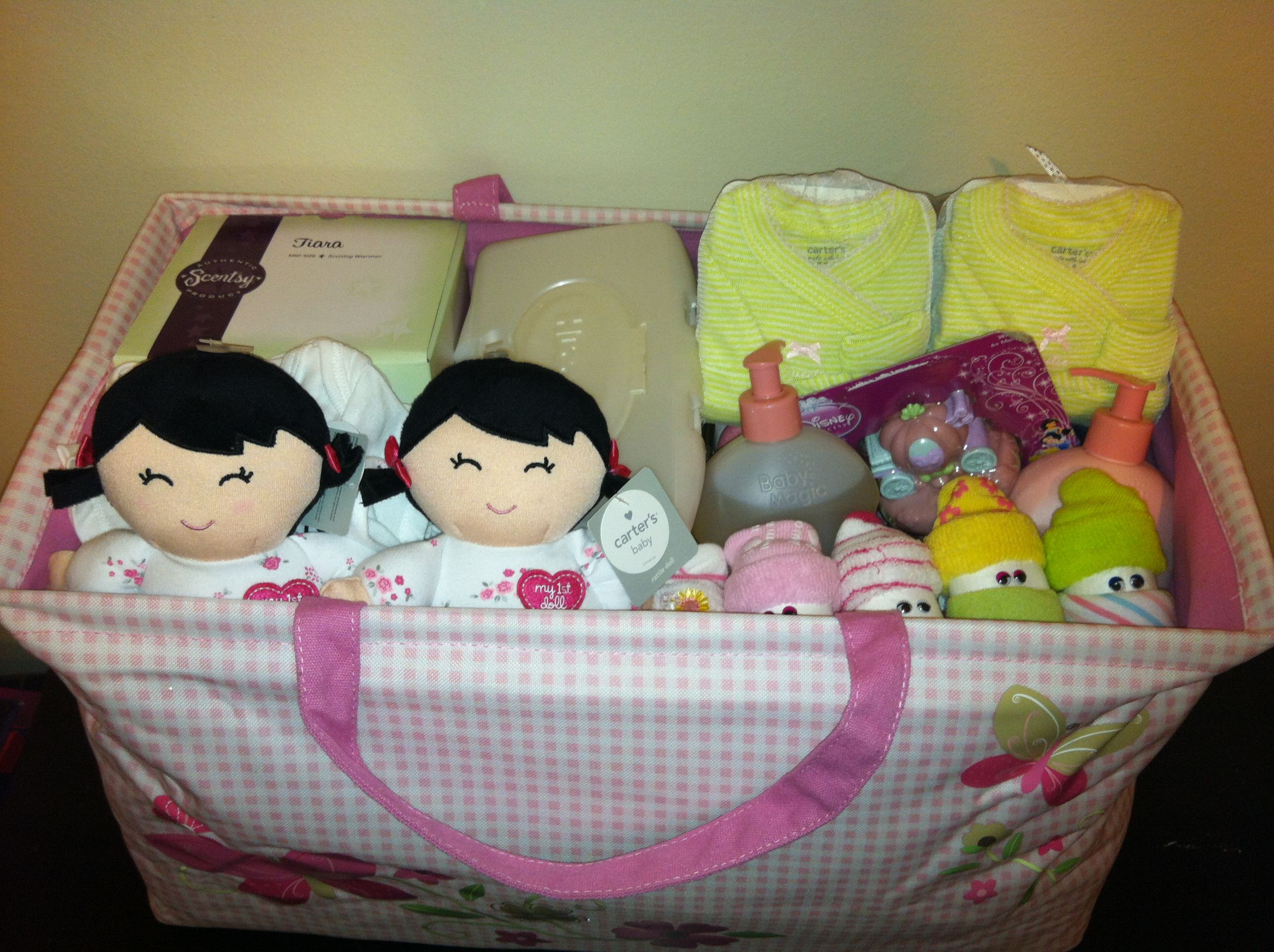 Best ideas about Gift Ideas For Twins
. Save or Pin Twin Girl Baby Shower Gift Basket Now.