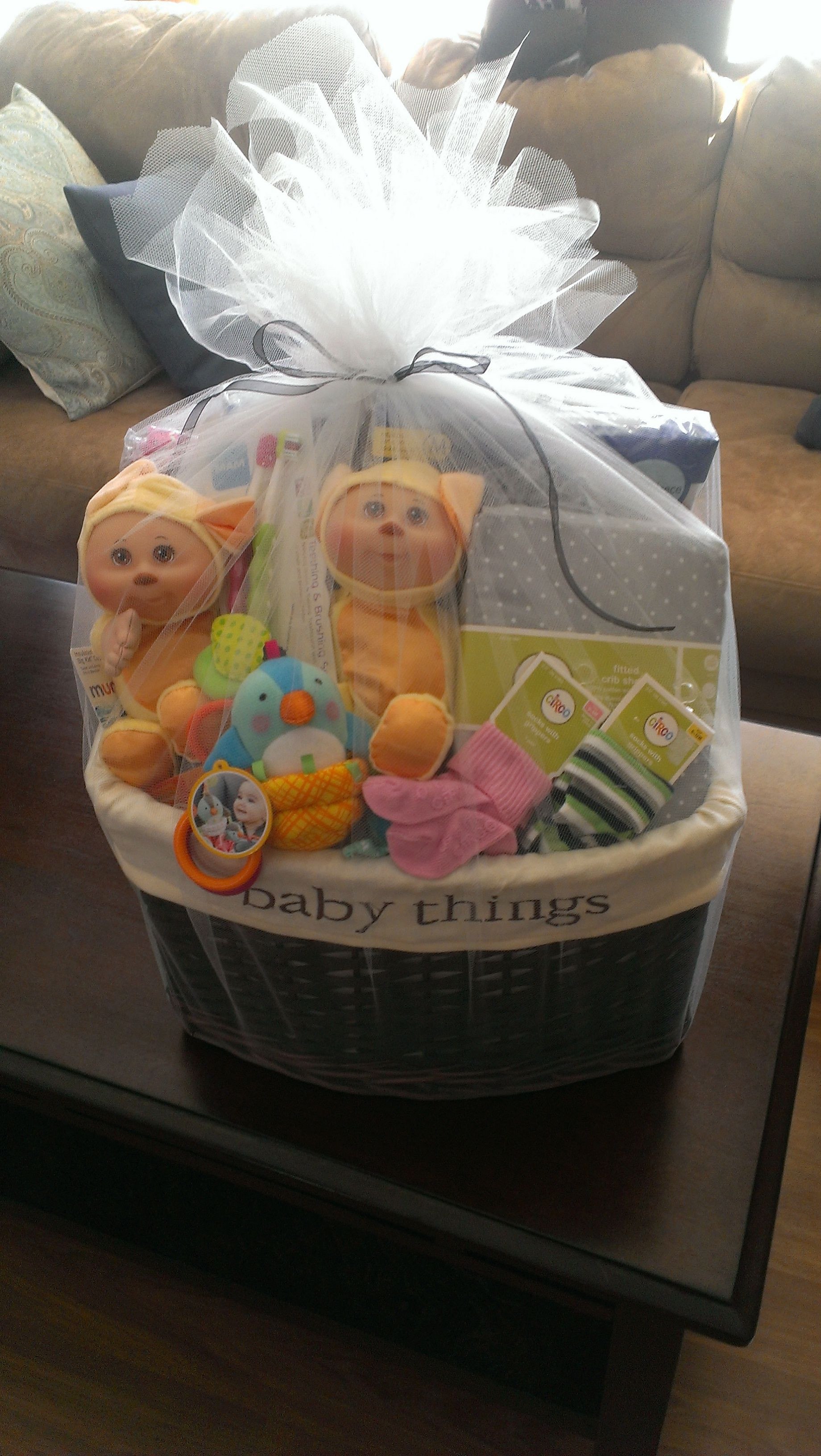 Best ideas about Gift Ideas For Twins
. Save or Pin Gift basket for twins Made by me Pinterest Now.