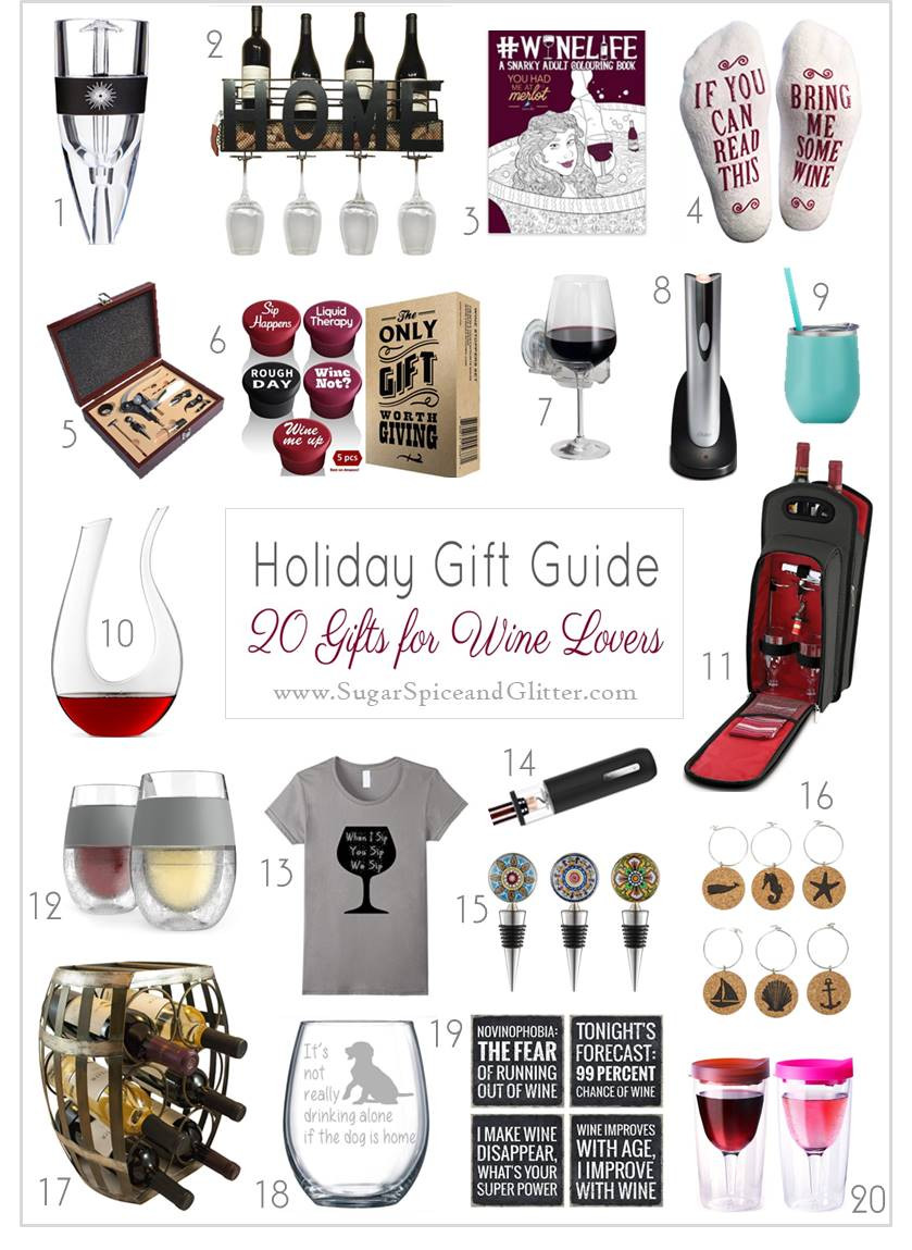 Best ideas about Gift Ideas For Wine Lovers
. Save or Pin 20 Gifts for Wine Lovers ⋆ Sugar Spice and Glitter Now.