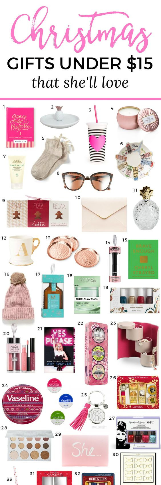 Best ideas about Gift Ideas Under 15
. Save or Pin The Best Christmas Gift Ideas for Women Under $15 Now.