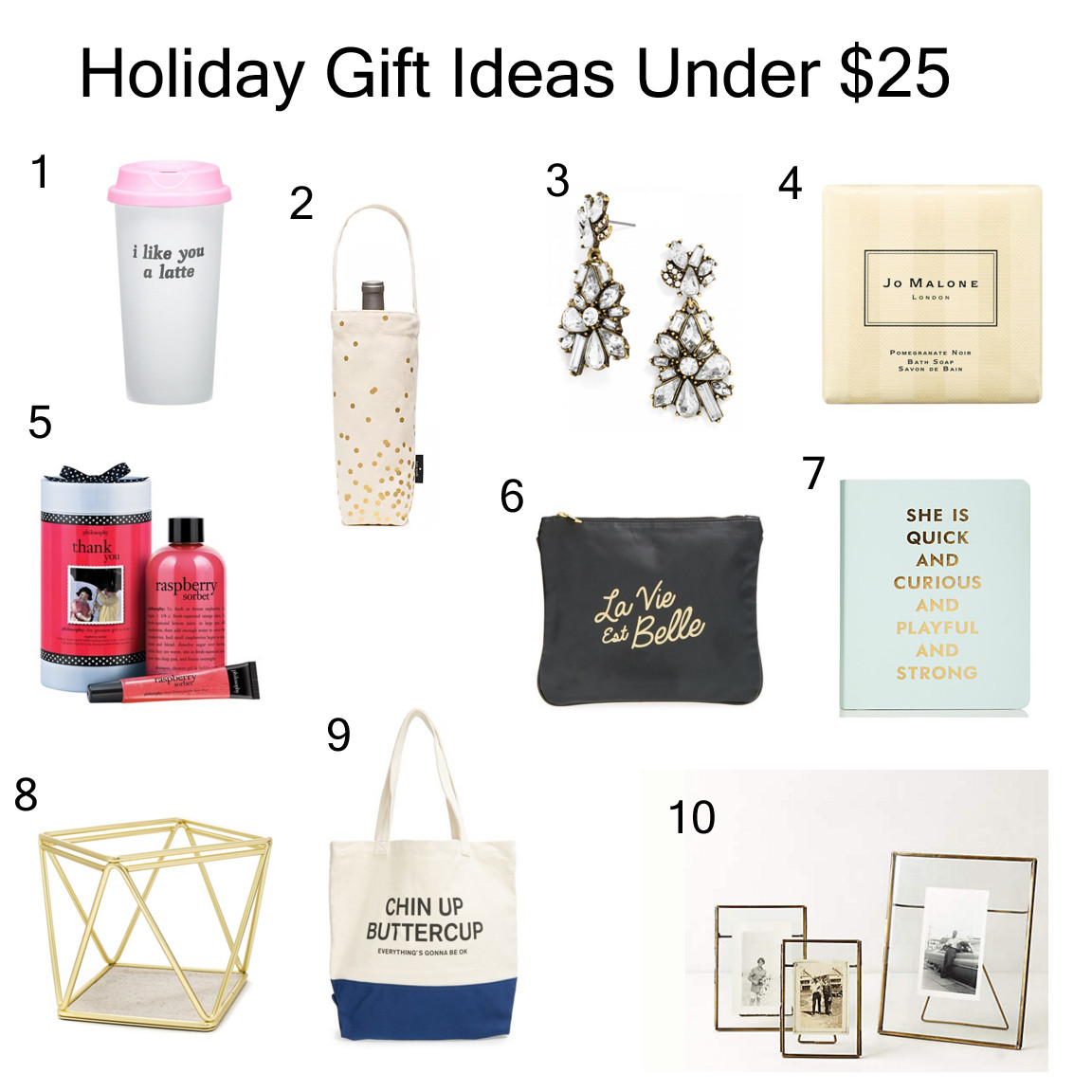 Best ideas about Gift Ideas Under 25$
. Save or Pin Holiday Gift Ideas Under $25 Nicole to the Nines Now.