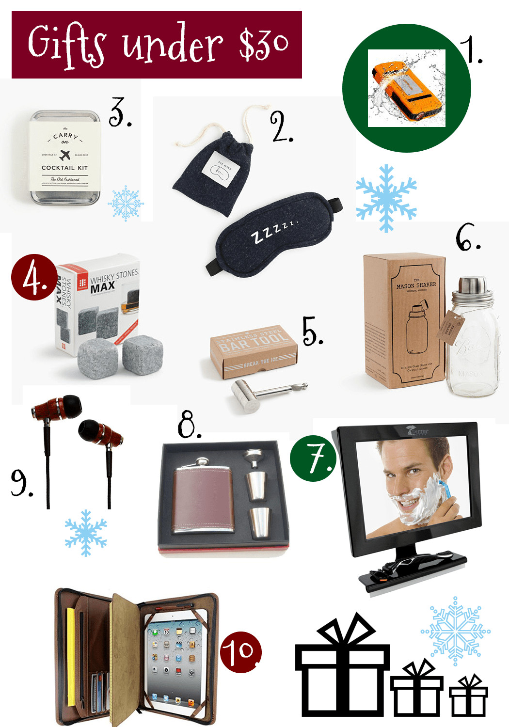 Best ideas about Gift Ideas Under $30
. Save or Pin 30 Gift Ideas For Every Man Now.
