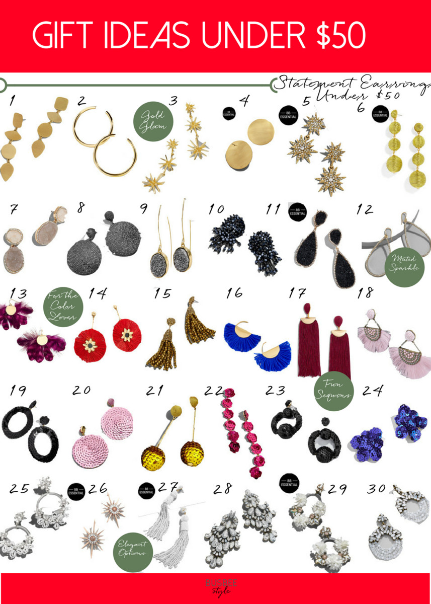 Best ideas about Gift Ideas Under $50
. Save or Pin Gift Ideas Under $50 Statement Earrings Now.