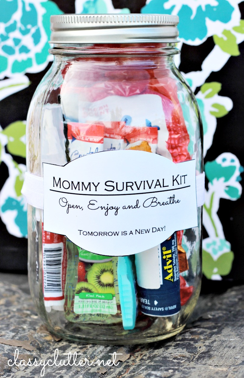 Best ideas about Gift Ideas With Pictures
. Save or Pin Mommy Survival Kit in a Jar Classy Clutter Now.