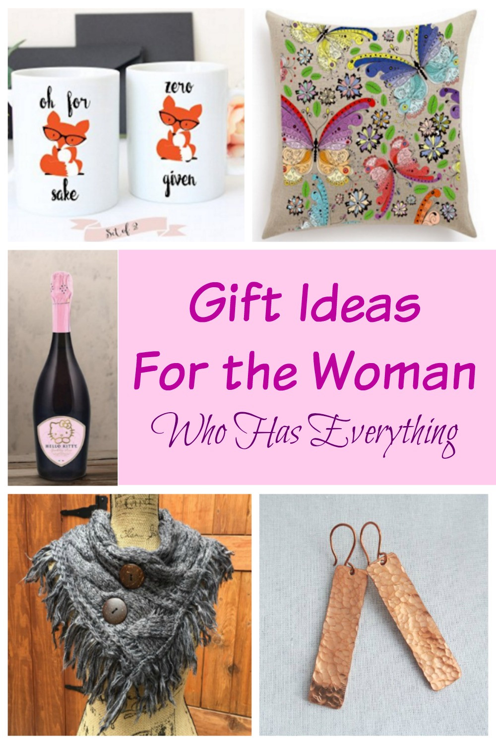Best ideas about Gift Ideas Women
. Save or Pin Gift Ideas For The Women Who Has Everything Now.
