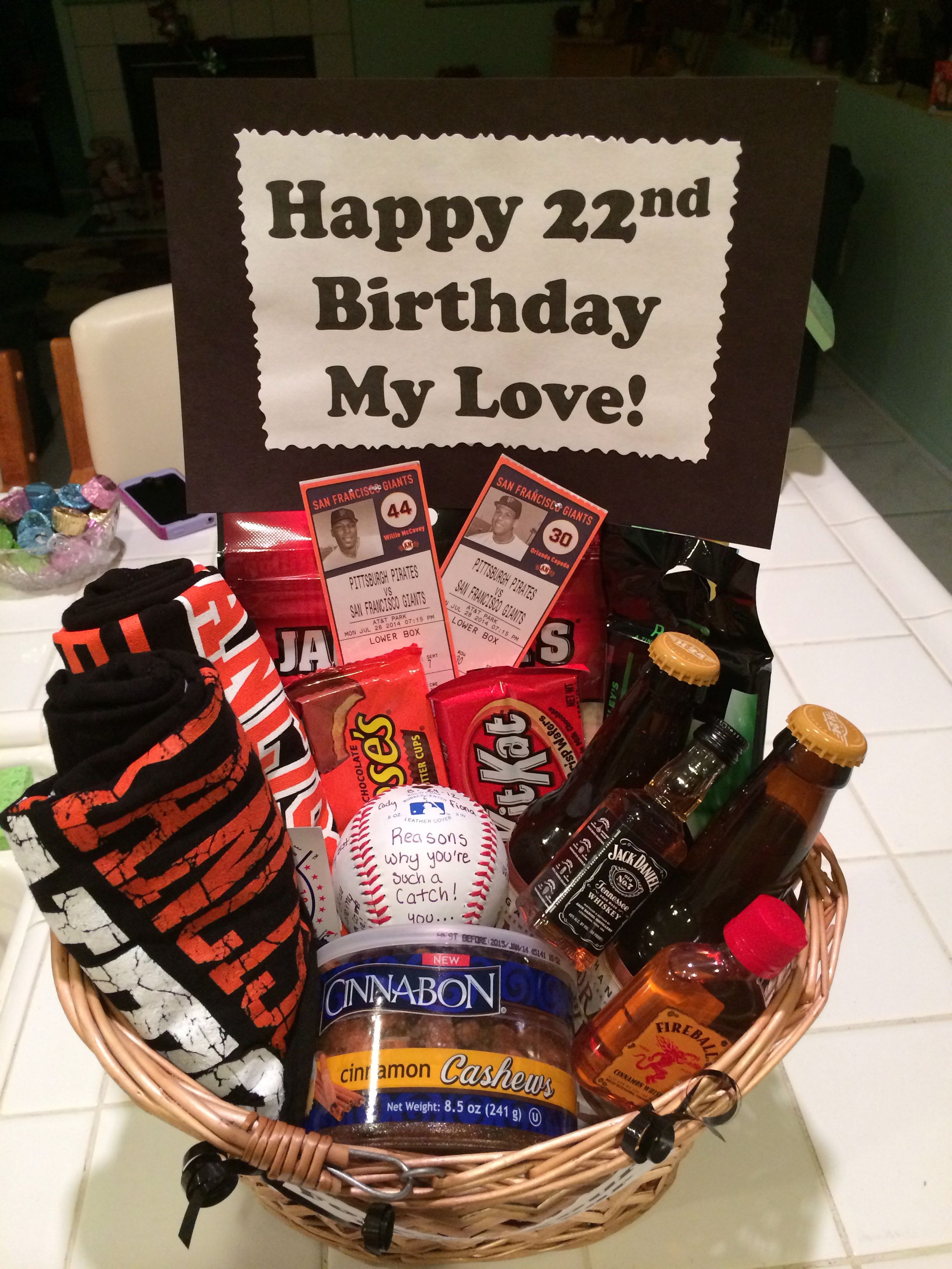 Best ideas about Gifts For Boyfriends Birthday
. Save or Pin SF Giants Baseball t basket for my boyfriend s birthday Now.