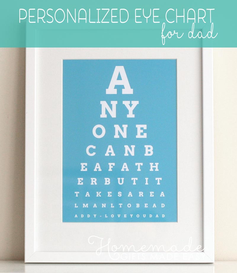 Best ideas about Gifts To Get Your Dad For His Birthday
. Save or Pin Personalized Fathers Day Gift Eye Chart Art Now.