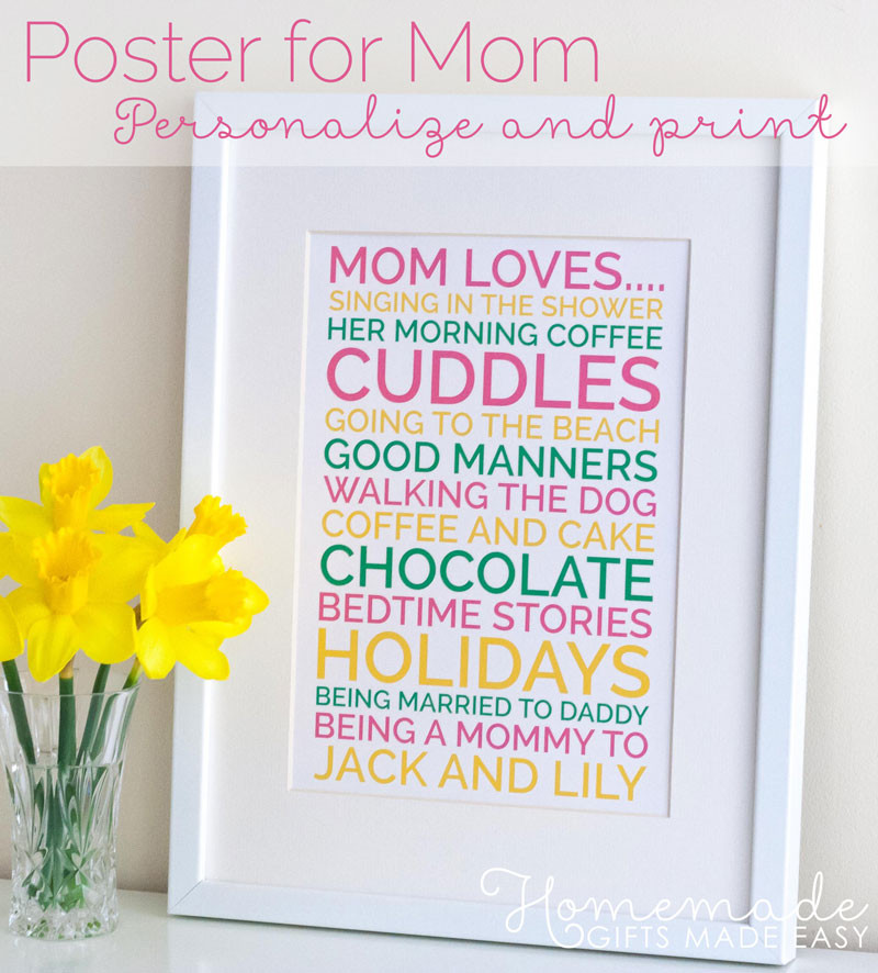 Best ideas about Gifts To Get Your Mom For Her Birthday
. Save or Pin 20 Homemade Mothers Day Gifts You Can Make for Your Mom Now.