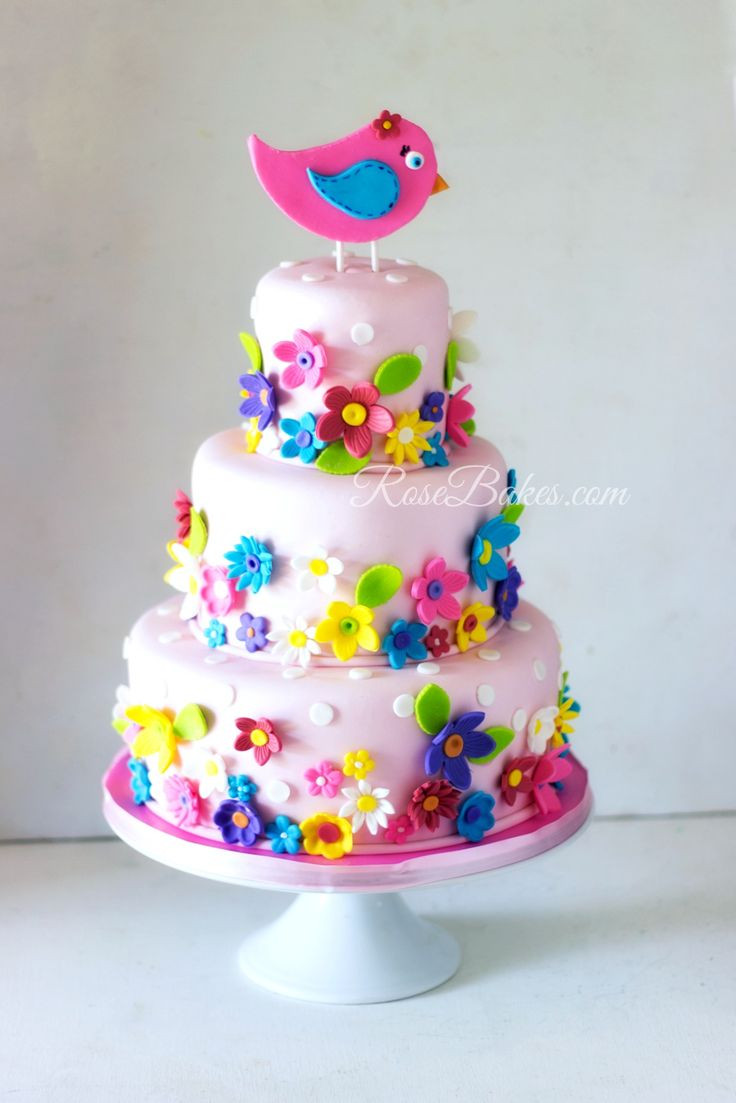 Best ideas about Girl Birthday Cake Ideas
. Save or Pin Spring Flowers 1st Birthday Cake Now.