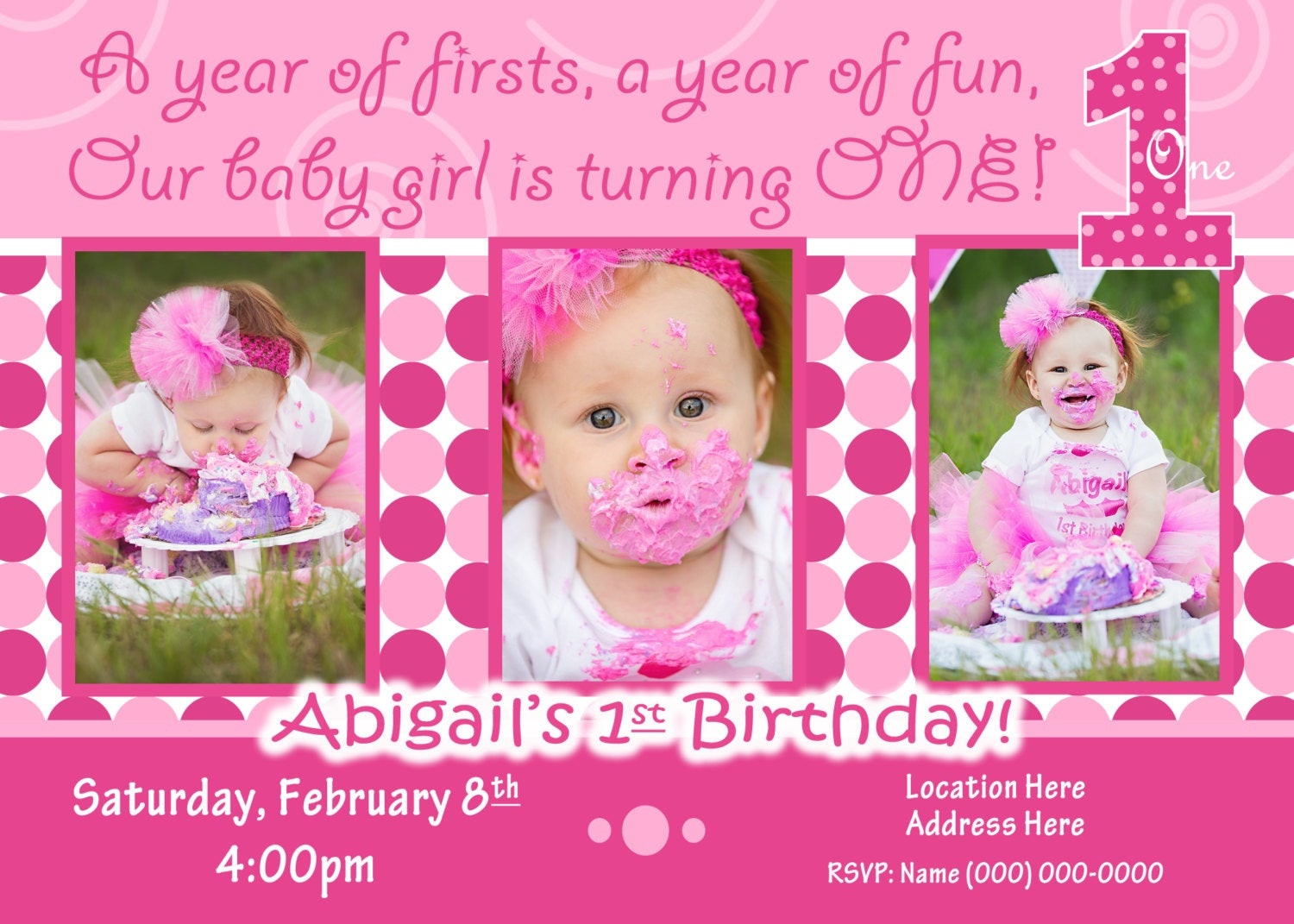 Best ideas about Girl Birthday Invitations
. Save or Pin 1st Birthday Girl invitation 1st birthday Girl invite Now.