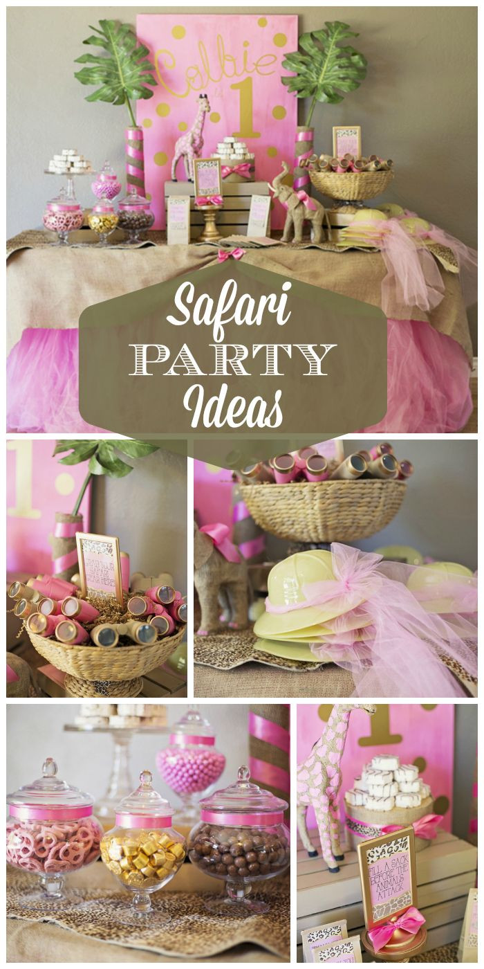 Best ideas about Girl Birthday Party Decorations
. Save or Pin Pink & Gold Safari Glam Birthday "Colbie s 1st Safari Now.