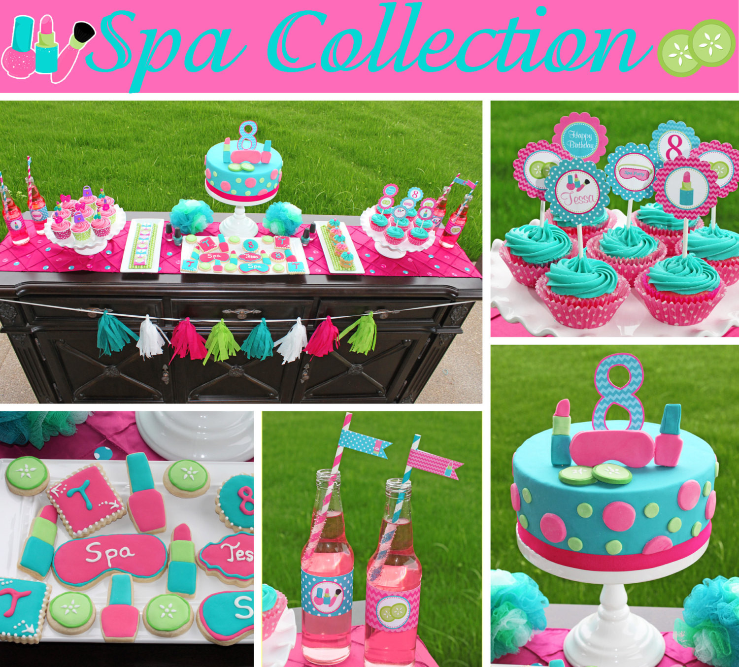 Best ideas about Girl Birthday Party Decorations
. Save or Pin Spa food labels girls Birthday Party PRINTABLE pedi manicure Now.