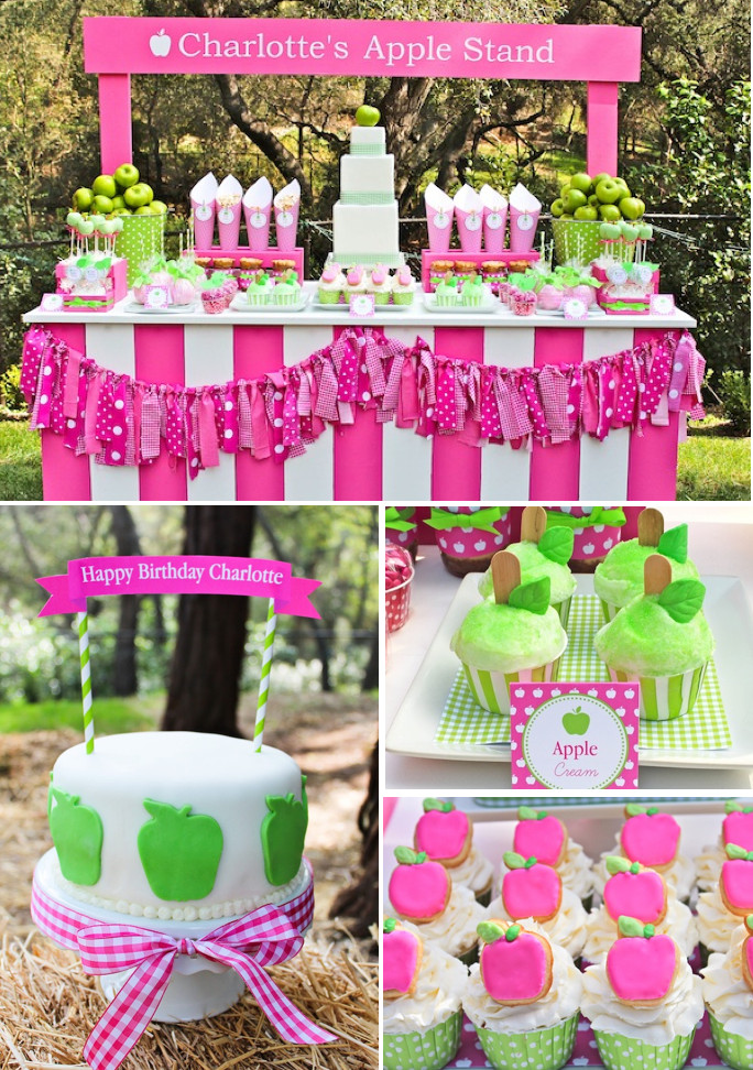 Best ideas about Girl Birthday Party Ideas
. Save or Pin Kara s Party Ideas Apple of My Eye Girl Pink Green Fruit Now.